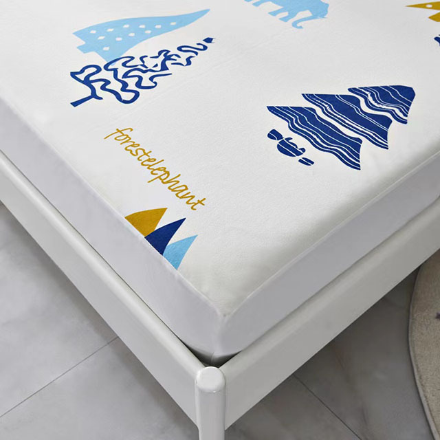Protège-matelas imperméable mignon 100 % coton pour garçons