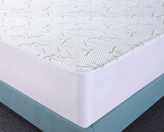 Housse de matelas en rayonne de bambou imperméable à fermeture éclair avec poche profonde