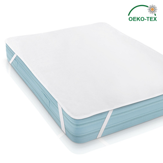  Couvre-matelas imperméable Terry Townel Vente chaude 100% tissu tricoté en polyester laminé avec un protège-matelas imperméable en TPU