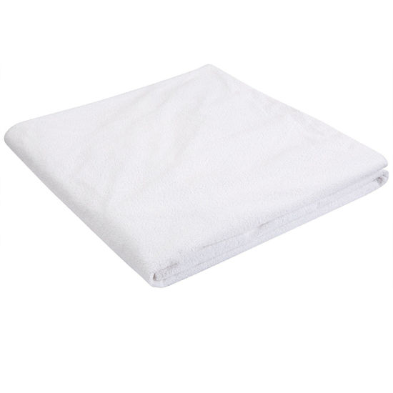 Protège-matelas en coton éponge lisse et silencieux pour 45,7 cm de profondeur.